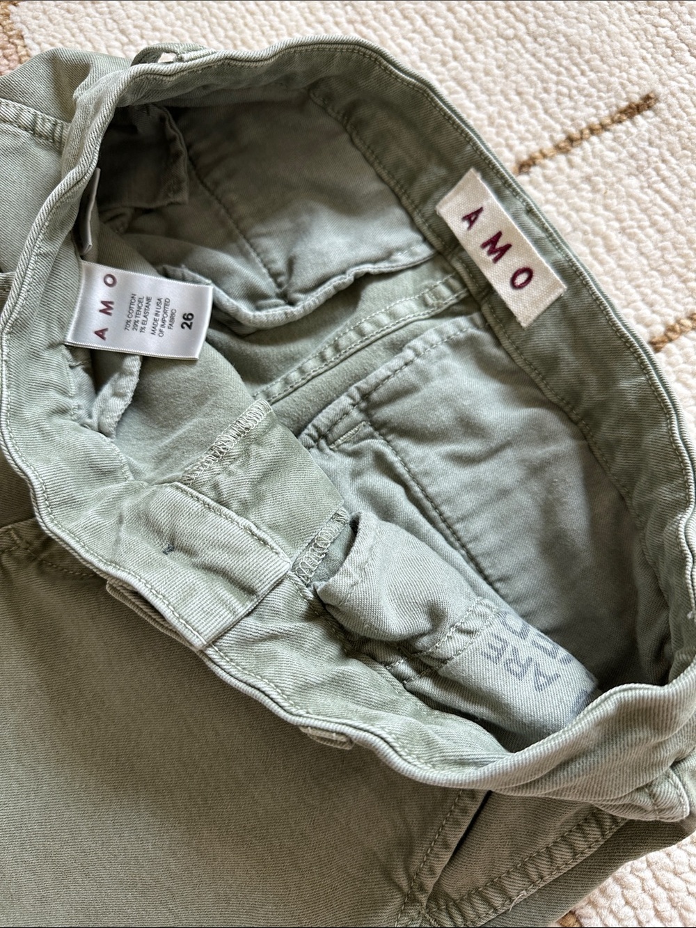 Amo Denim Easy Trouser in Tea Leaf - Picture 3 of 3